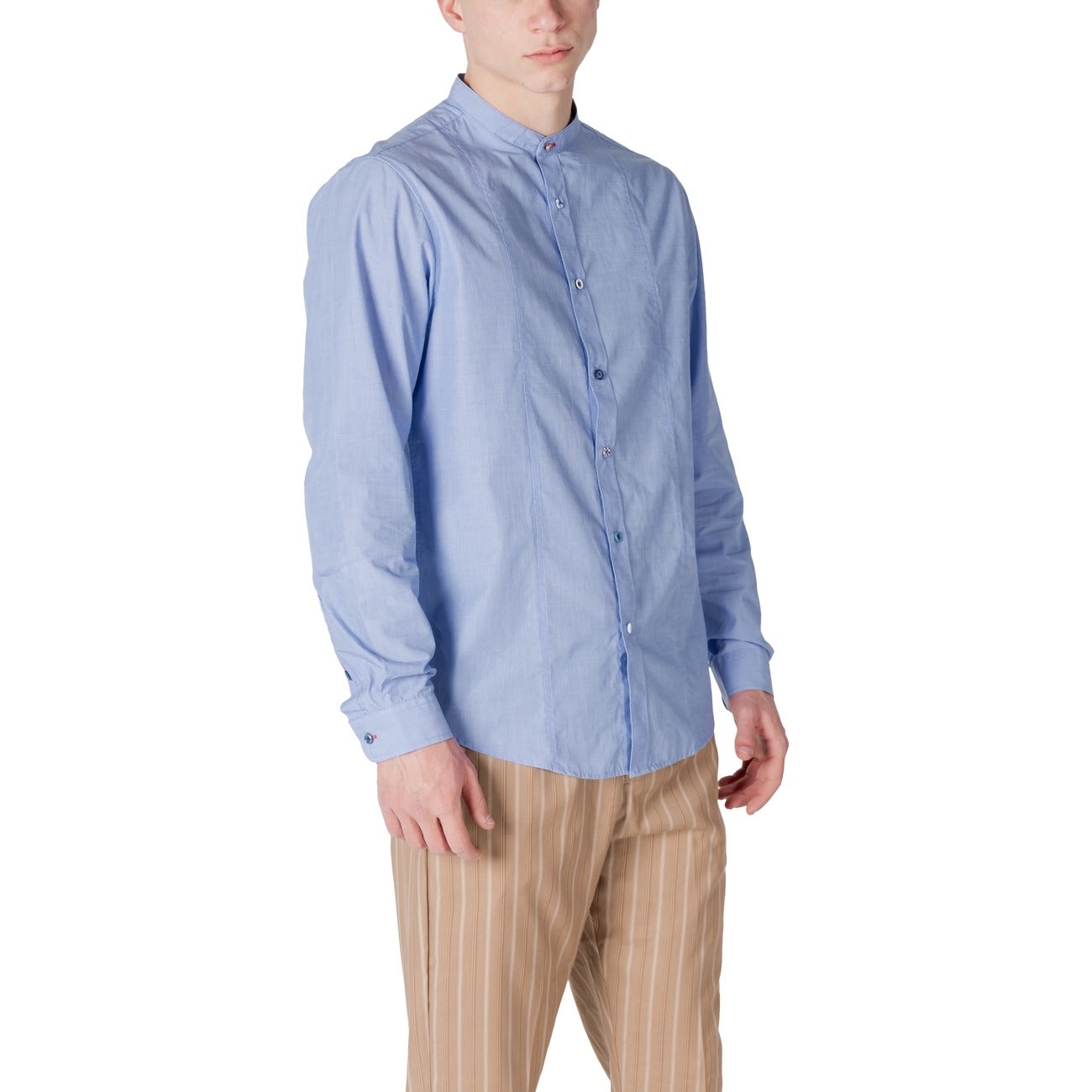 2413597 Gianni Lupo Camicia Azzurra Uomo