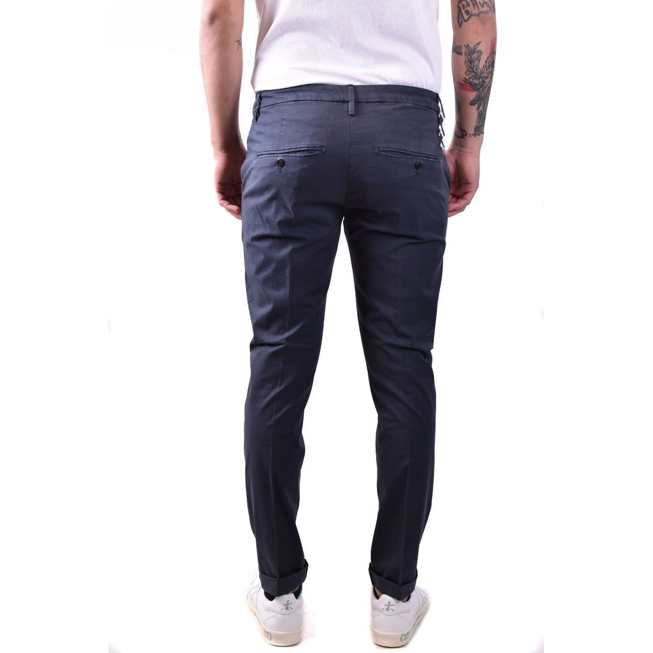2429678 Dondup Pantaloni Blu Cotone Elastan Uomo