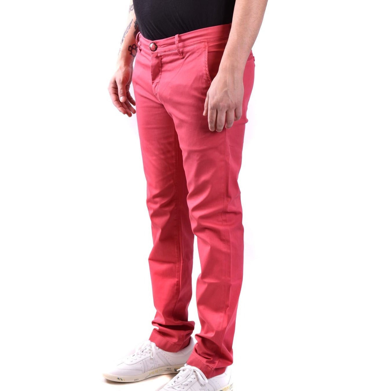 2437791 Jacob Cohen Pantaloni Rosso 100% Cotone Uomo