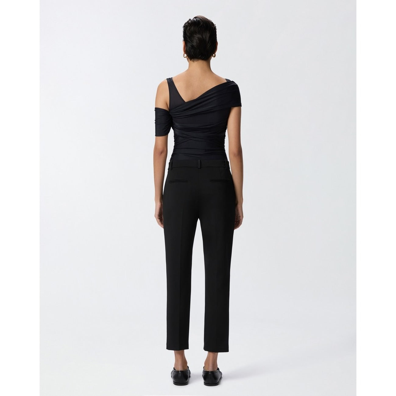 2443997 Pinko Pantaloni Neri Donna Viscosa 65% Nylon 30%