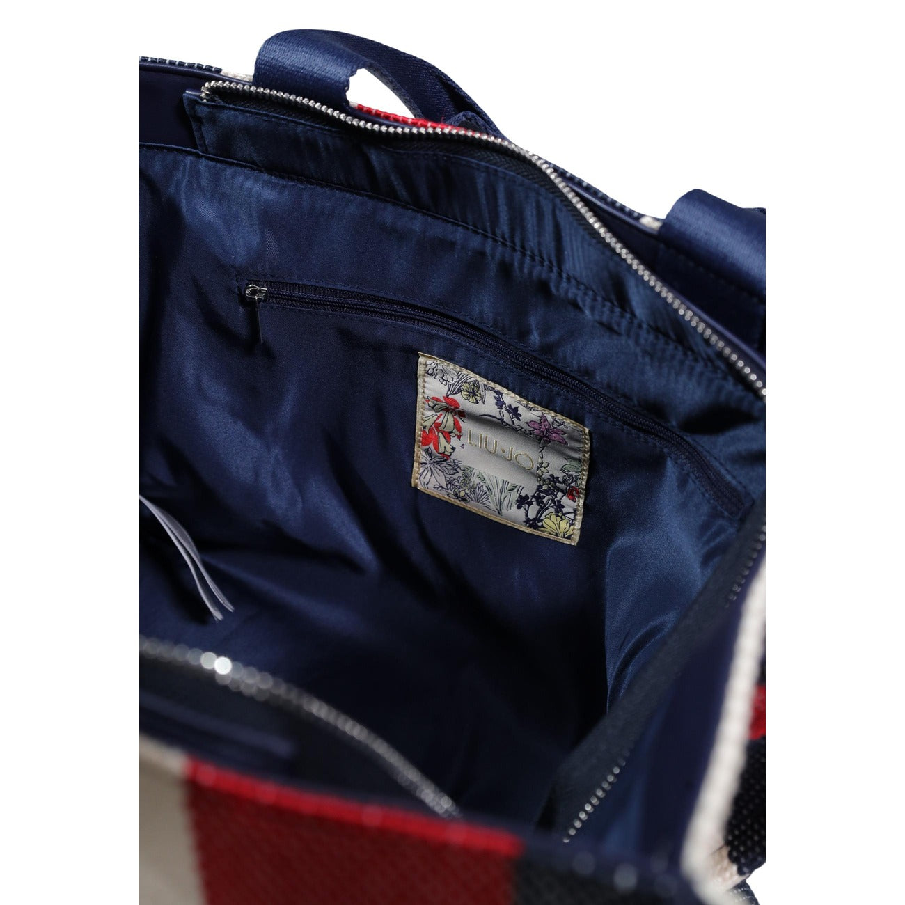 2456084 Liu Jo Borsa Blu Righe Cotone