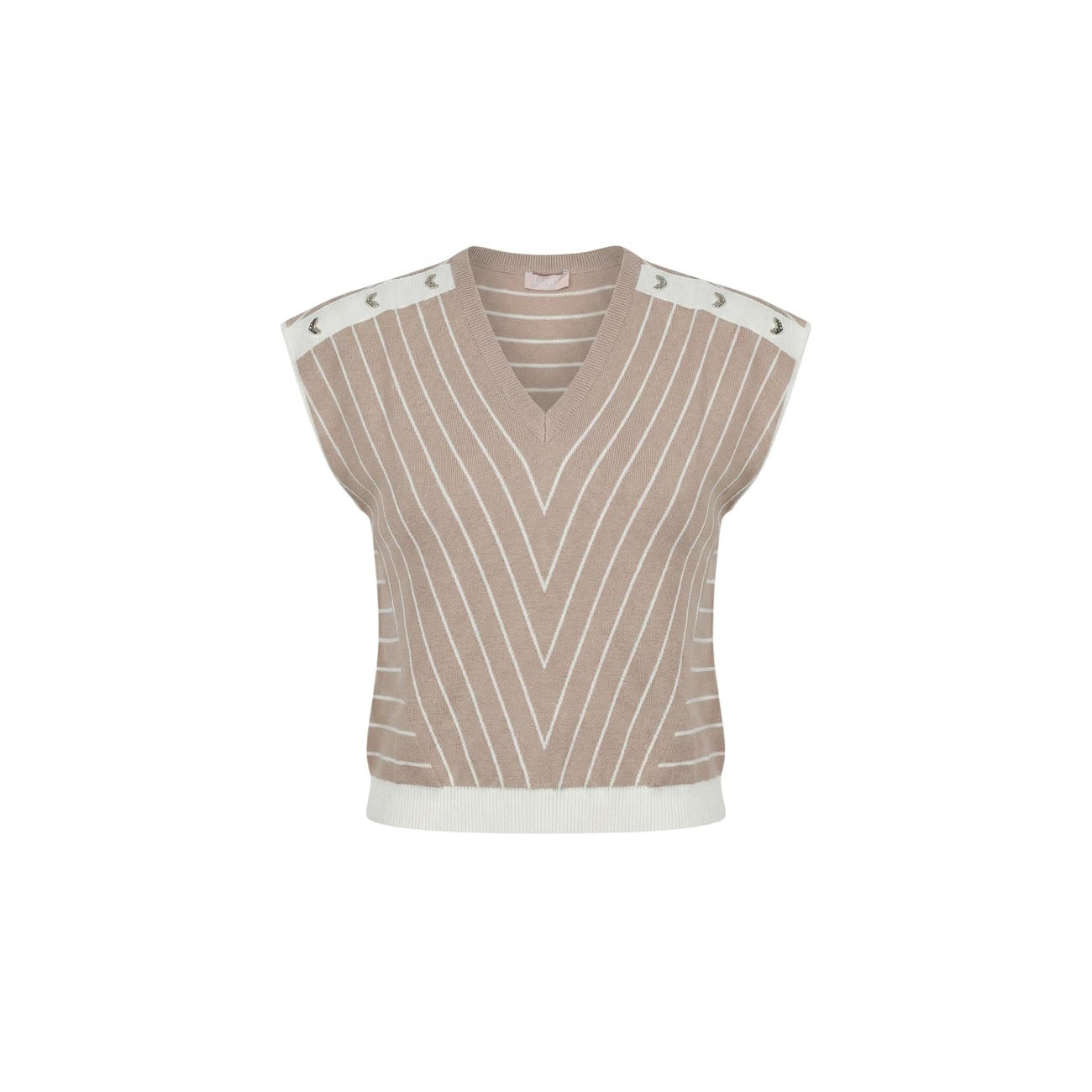 512814 Liu Jo Blusa Beige Righe Donna Primavera/Estate