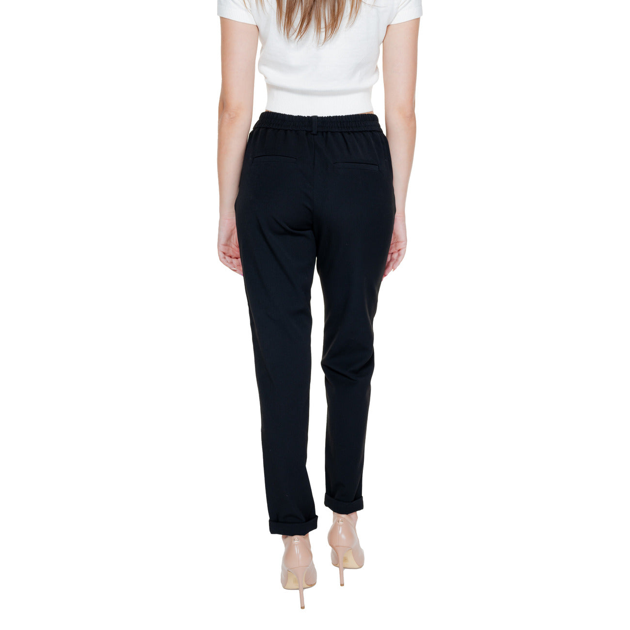 2294224 Vero Moda Pantaloni Neri Tasche Donna