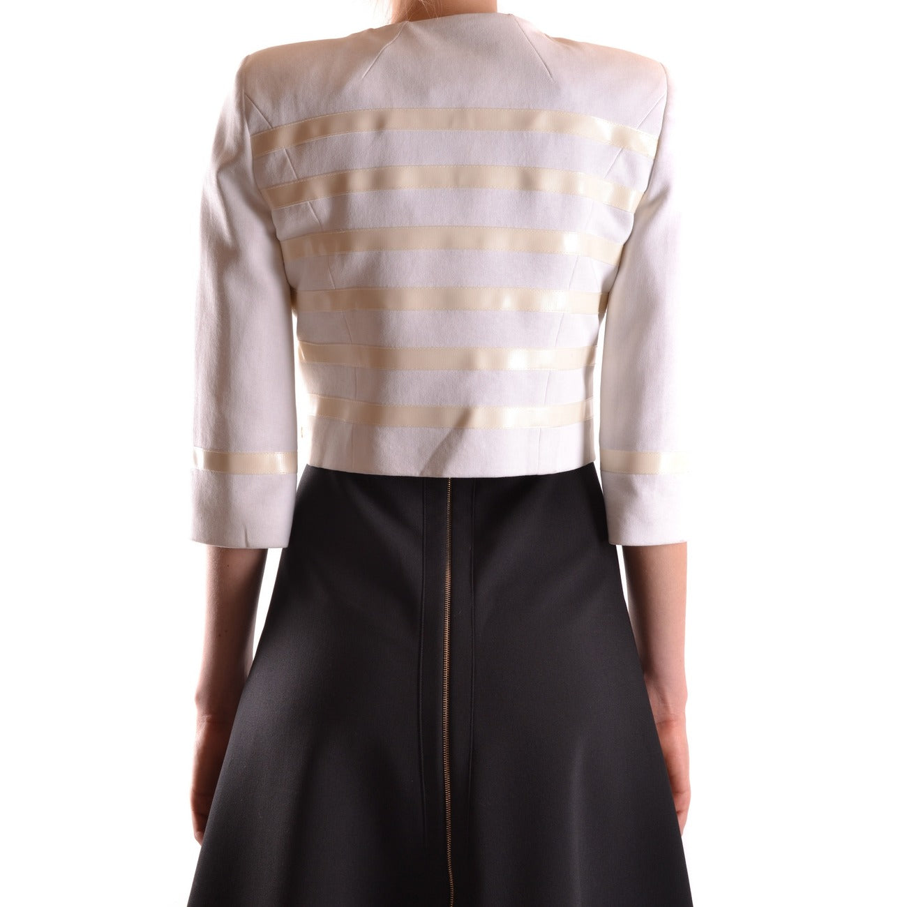 486602 Elisabetta Franchi Giacca Bianca Righe Donna Primavera/Estate