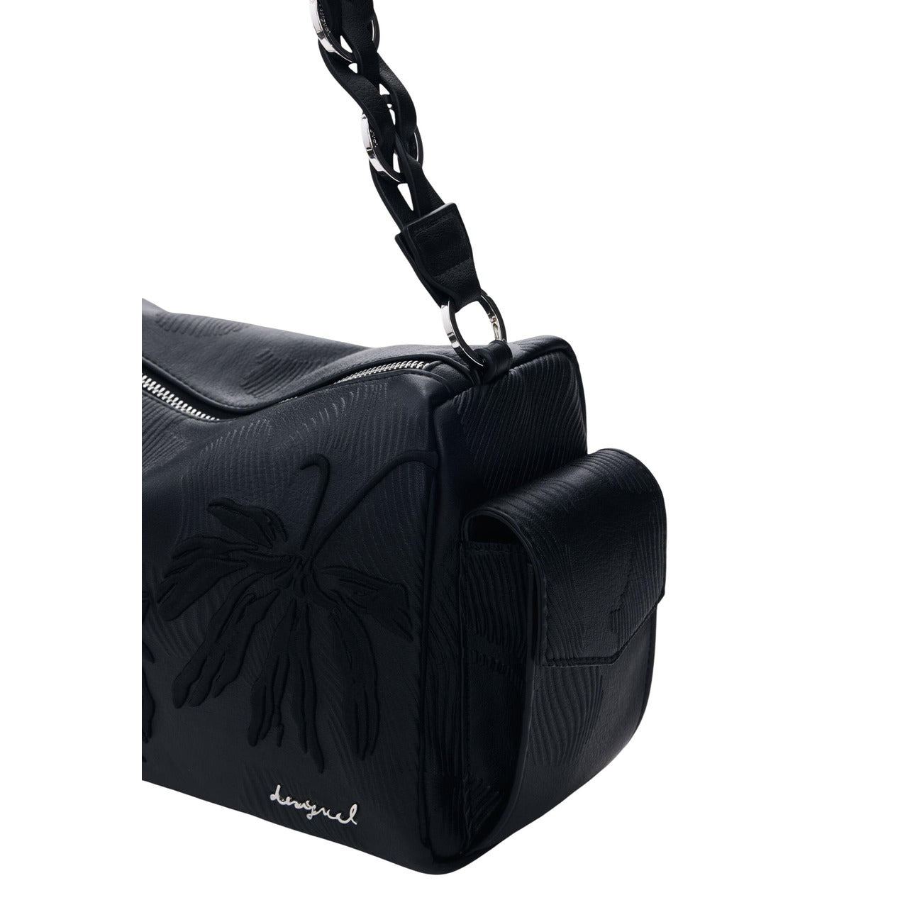 2453040 Desigual Borsa Nera Floreale Tracolla