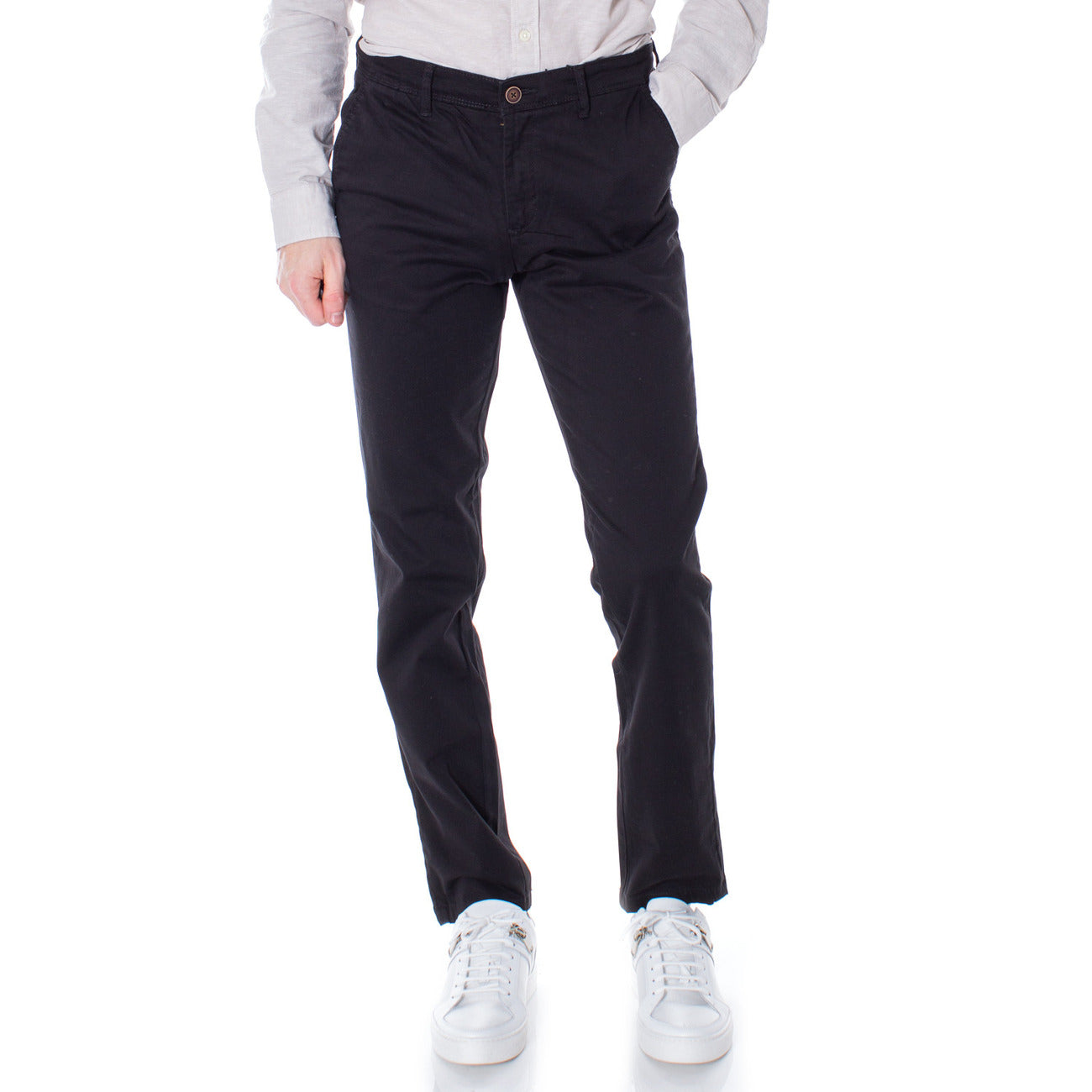 166770 Jack & Jones Pantaloni Nero Cotone Uomo