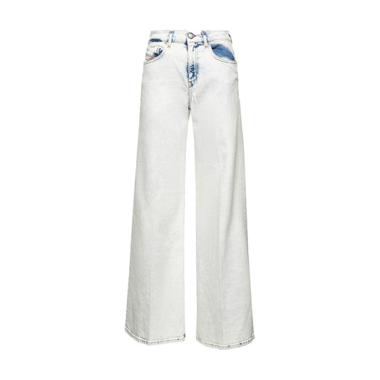 2449170 Diesel Jeans Bianchi Colorati Zip Bottone Tasche Donna