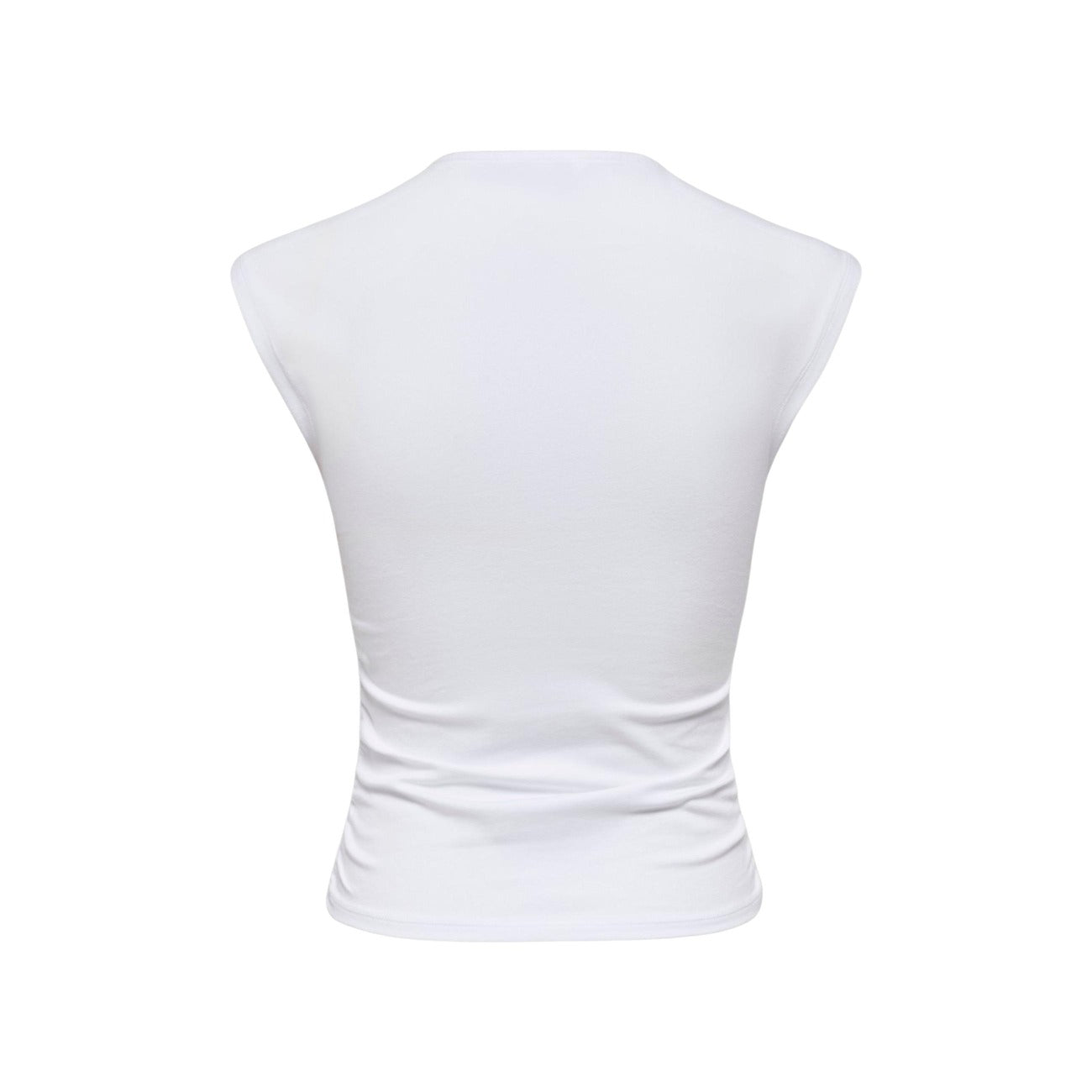 517624 Only Top Bianco Smanicato Donna