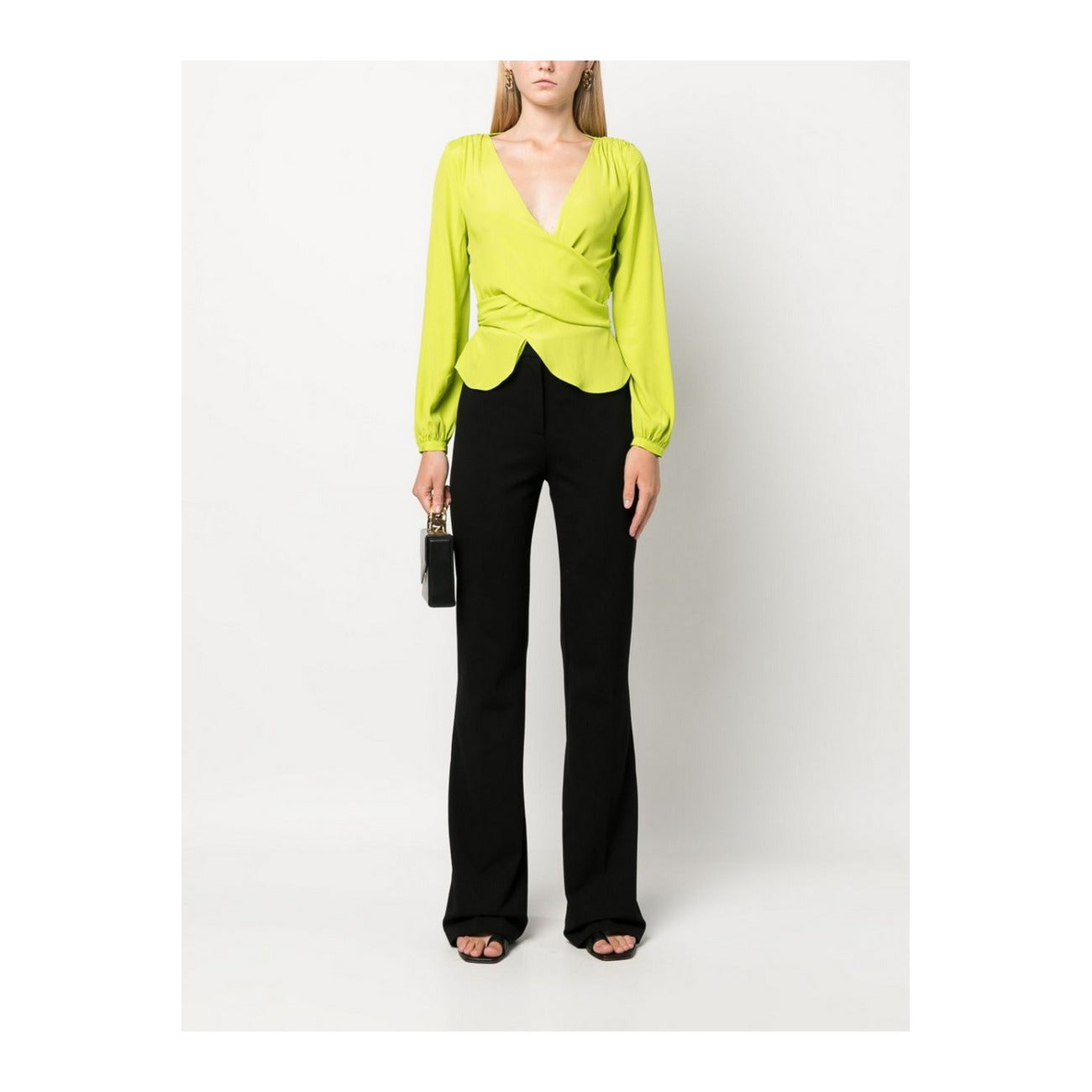 2424817 Pinko Pantaloni Neri Donna Viscosa 67% Zip