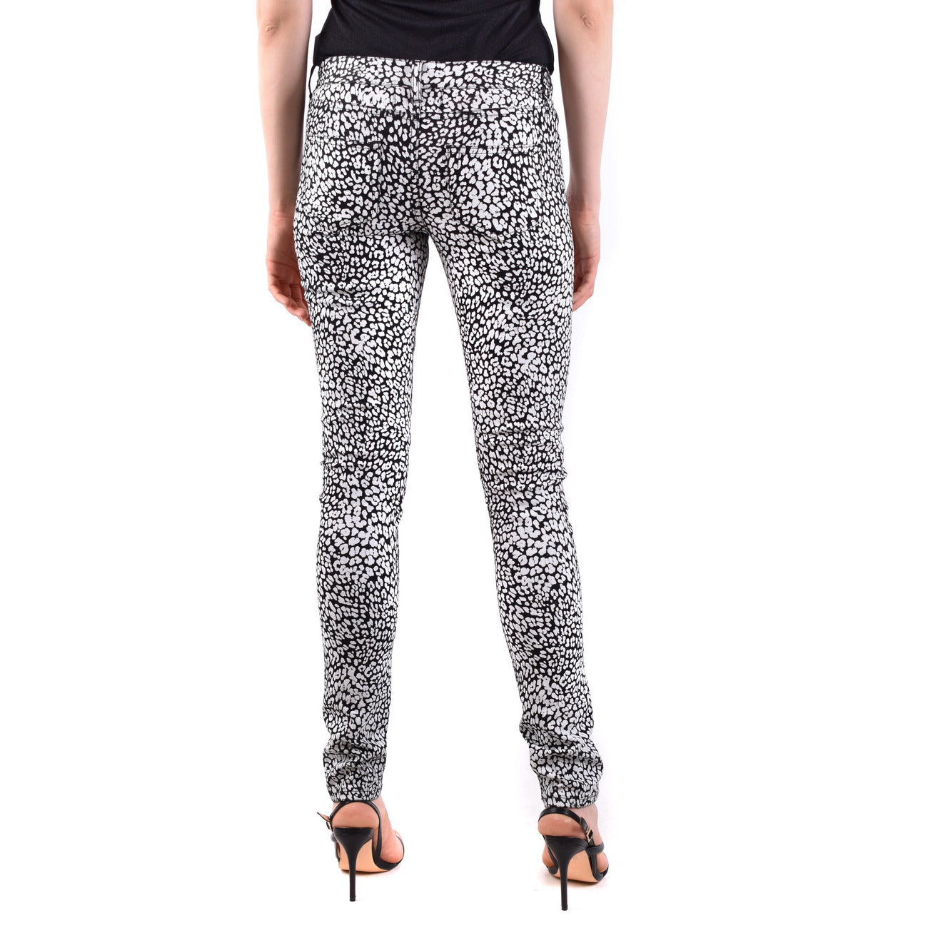 2438340 Saint Laurent Jeans Bianchi Leopardati Donna