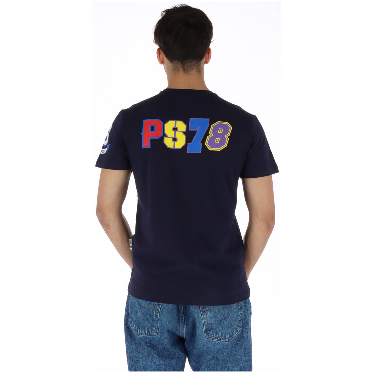 443888 Plein Sport T-Shirt Blu Stampa Uomo