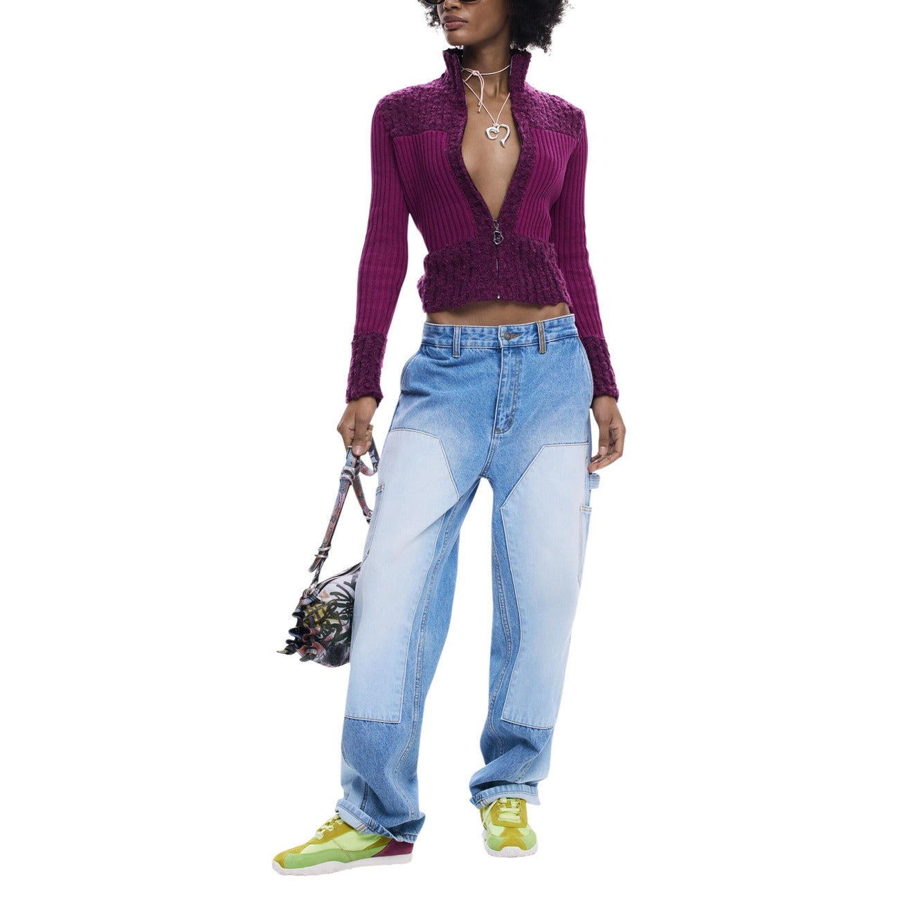 504342 Desigual Cardigan Fuxia Donna Primavera/Estate