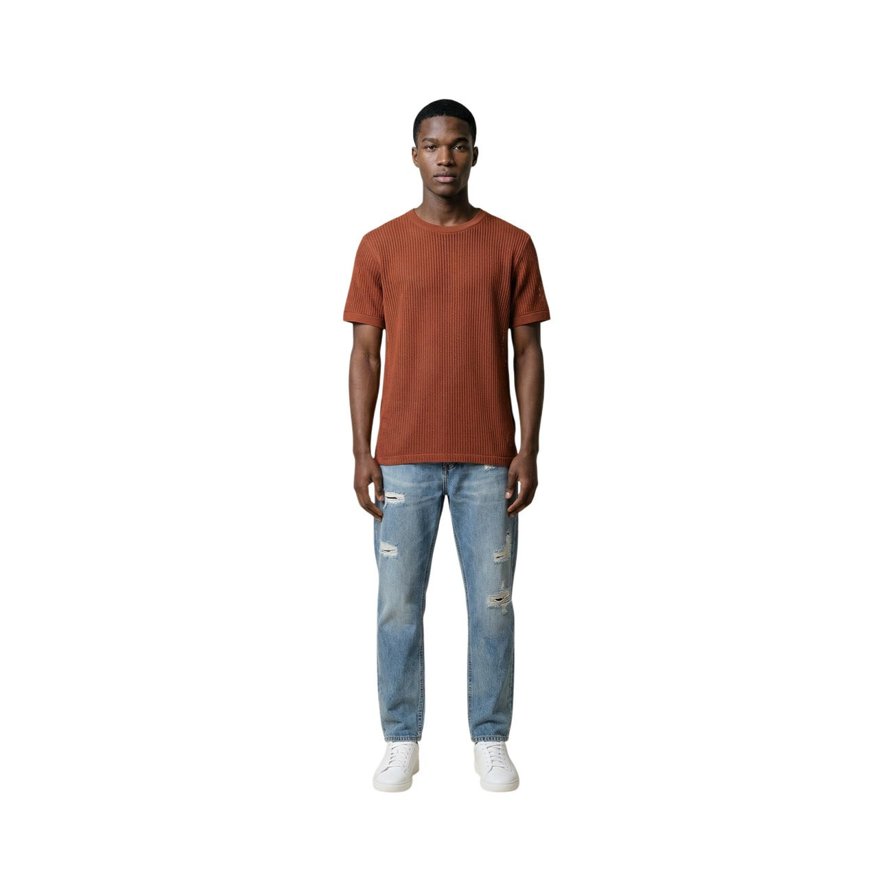 2456289 Antony Morato T-Shirt Marrone Cotone Uomo