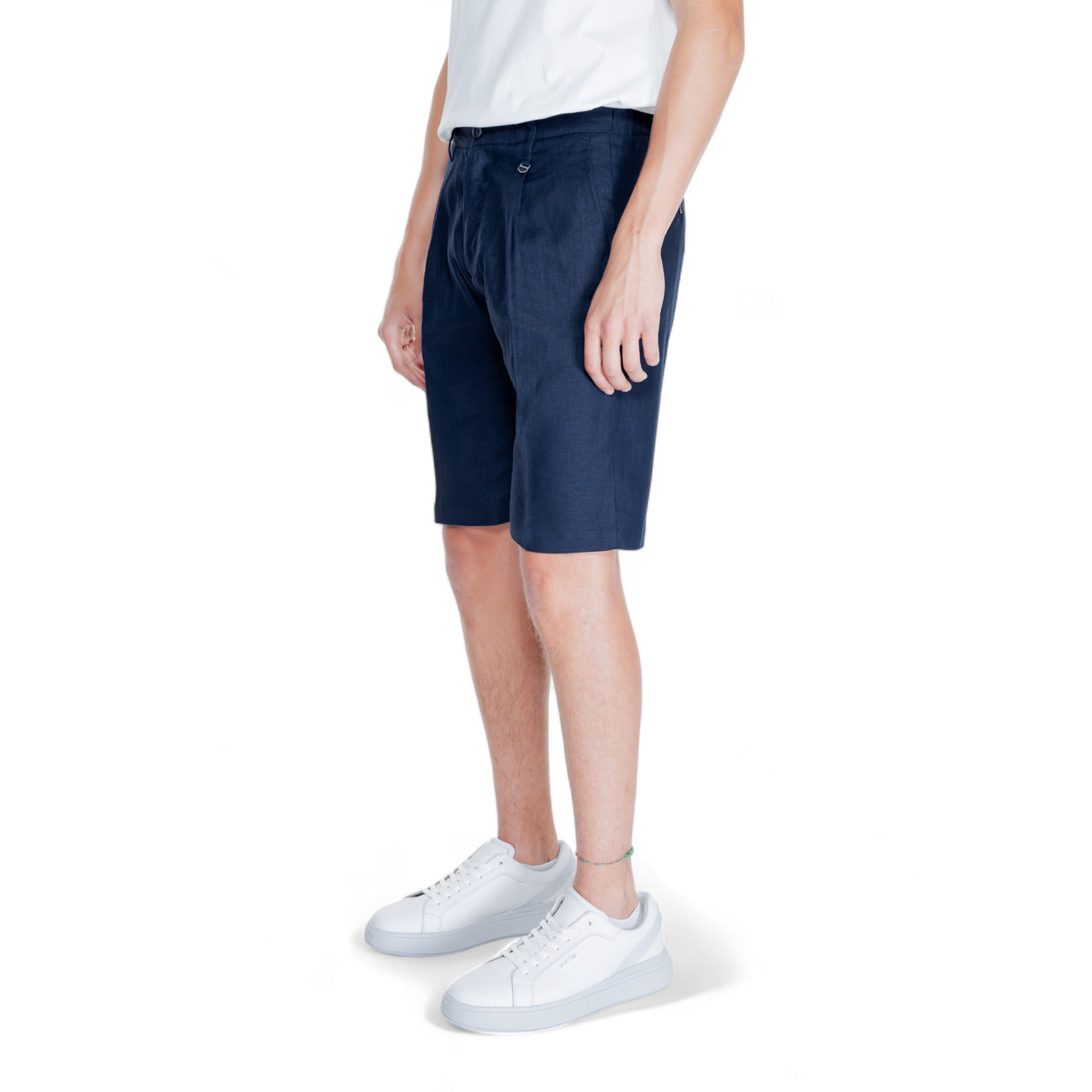 2304824 Antony Morato Bermuda Blu Lino Viscosa Uomo