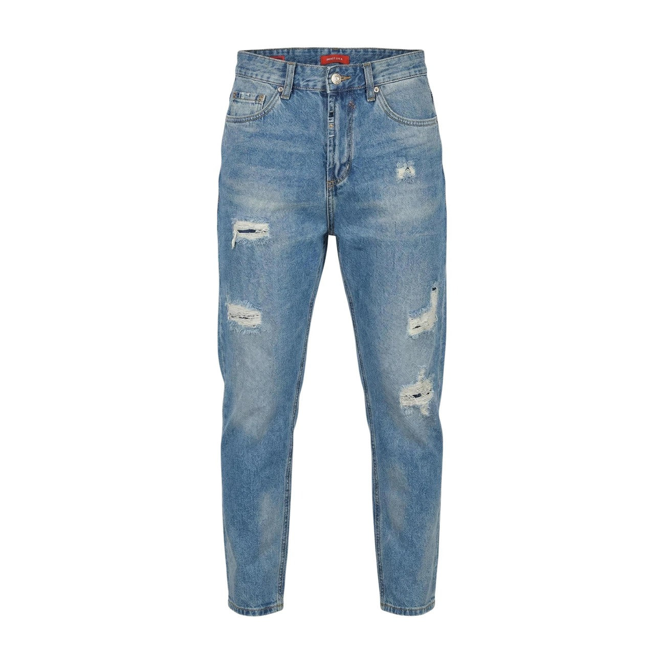 2455565 Gianni Lupo Jeans Azzurro Effetto Consumato Uomo
