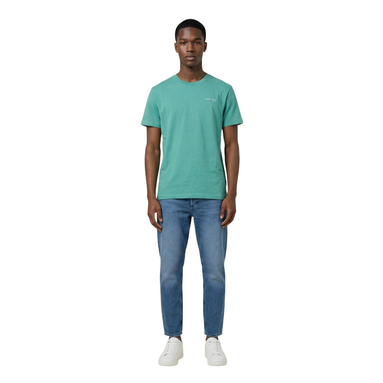 2453318 Tommy Hilfiger Jeans T-Shirt Verde Uomo