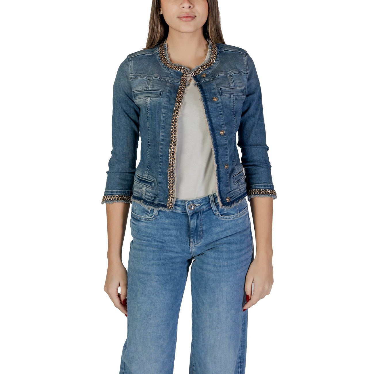 479662 Liu Jo Giacca Azzurra Cotone Donna