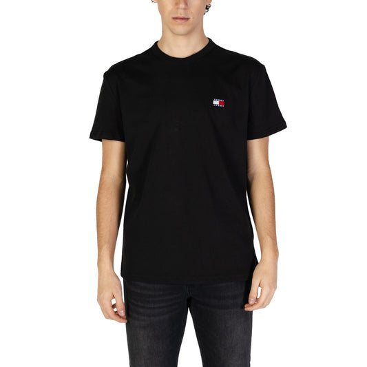2418465 Tommy Hilfiger Jeans T-Shirt Nera Monocromo Uomo