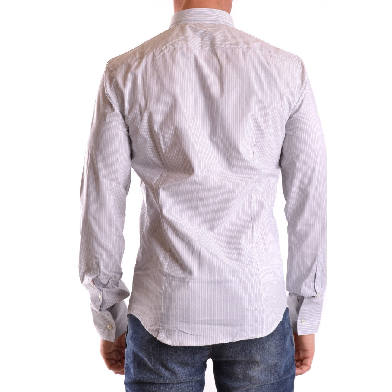 2431138 Neil Barrett Camicia Grigio Righe Maniche Lunghe Uomo
