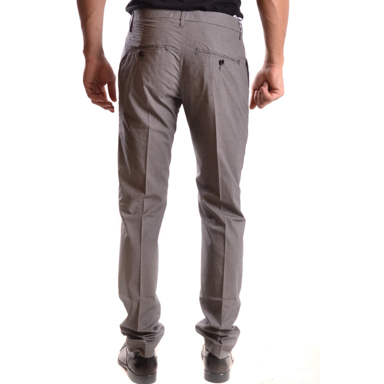 2429473 Dondup Pantaloni Grigio Quadri 100% Cotone Uomo