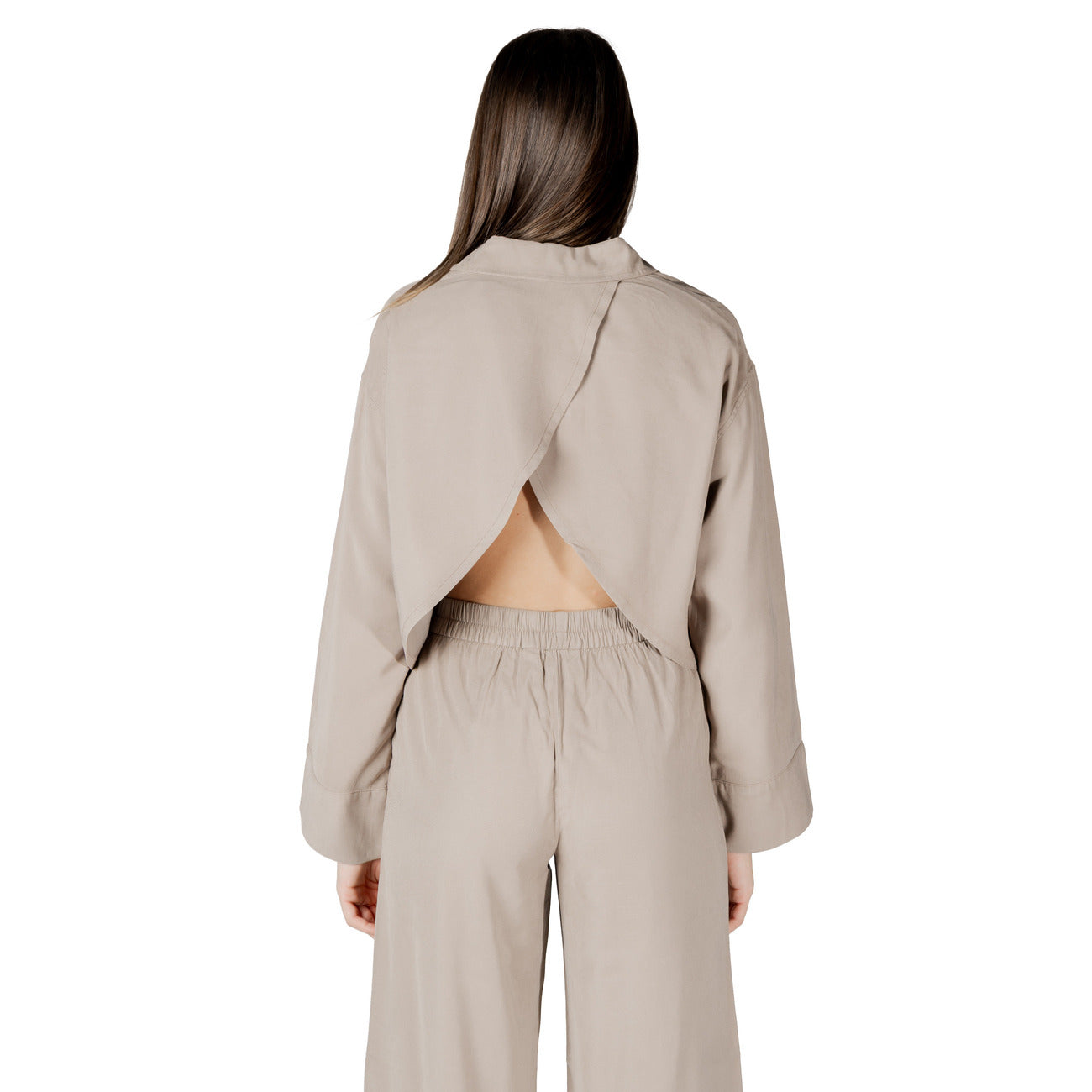 2418393 Only Blouse Beige Viscosa Colletto Classico Donna