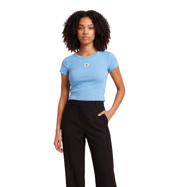 T-Shirt Donna Azzurra Cotone
