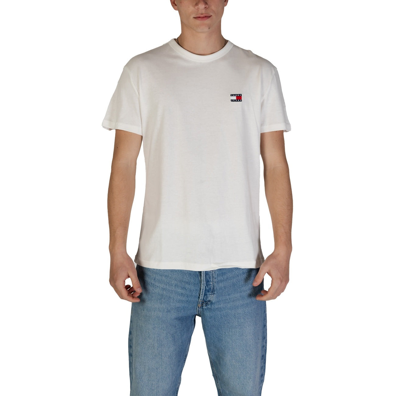 2408075 Tommy Hilfiger Jeans T-Shirt Bianca Uomo