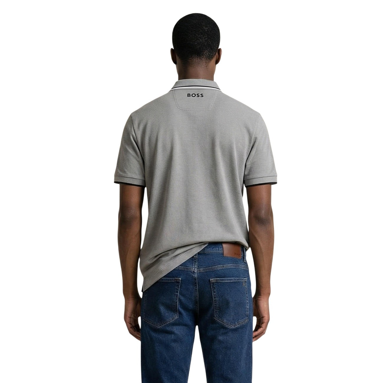 2459328 Boss Polo Grigia Tecnica Uomo