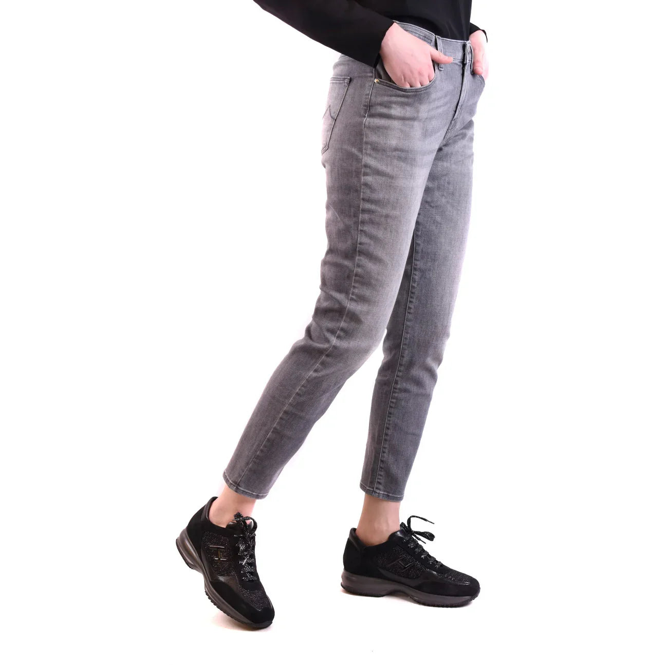 2437711 Jacob Cohen Jeans Grigi Cotone Lyocell Made Italy Donna