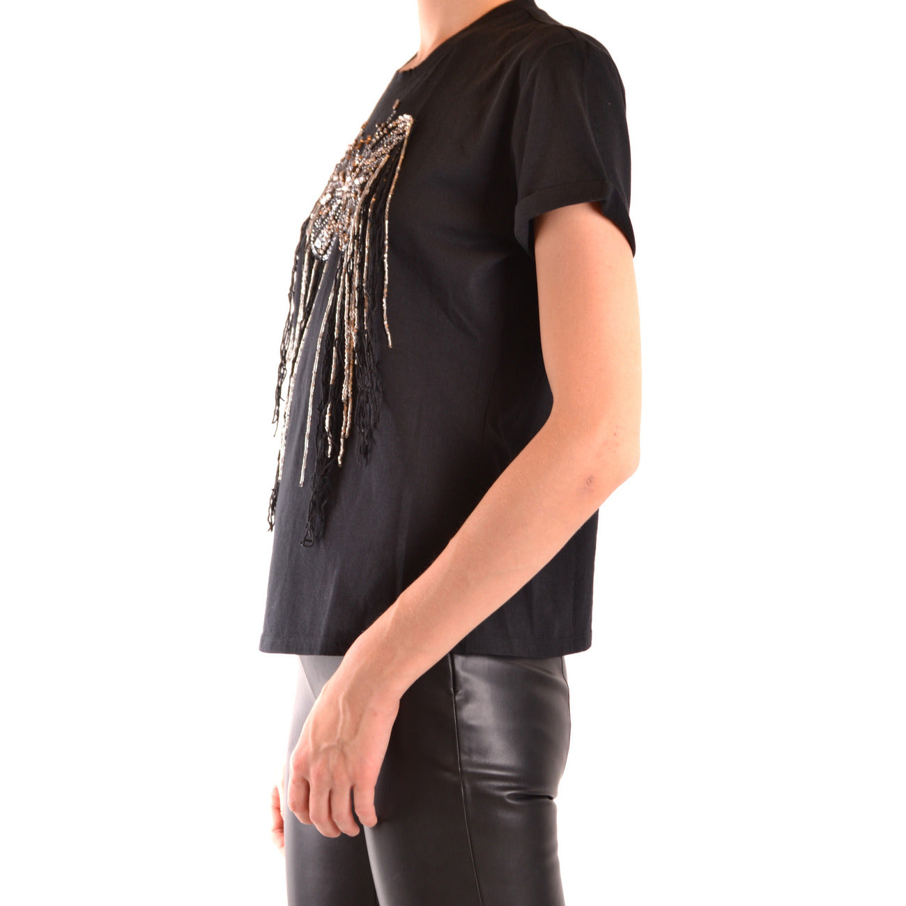 2455753 Twinset T-Shirt Nera 100% Cotone Donna