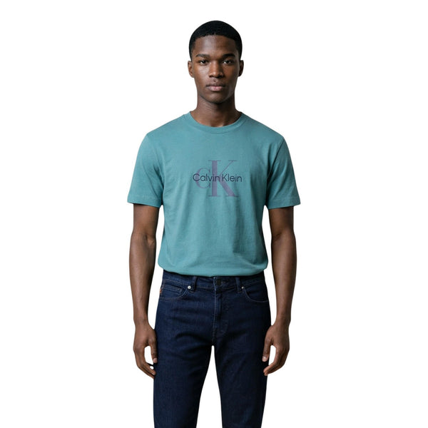 T-Shirt Verde Stampa Uomo