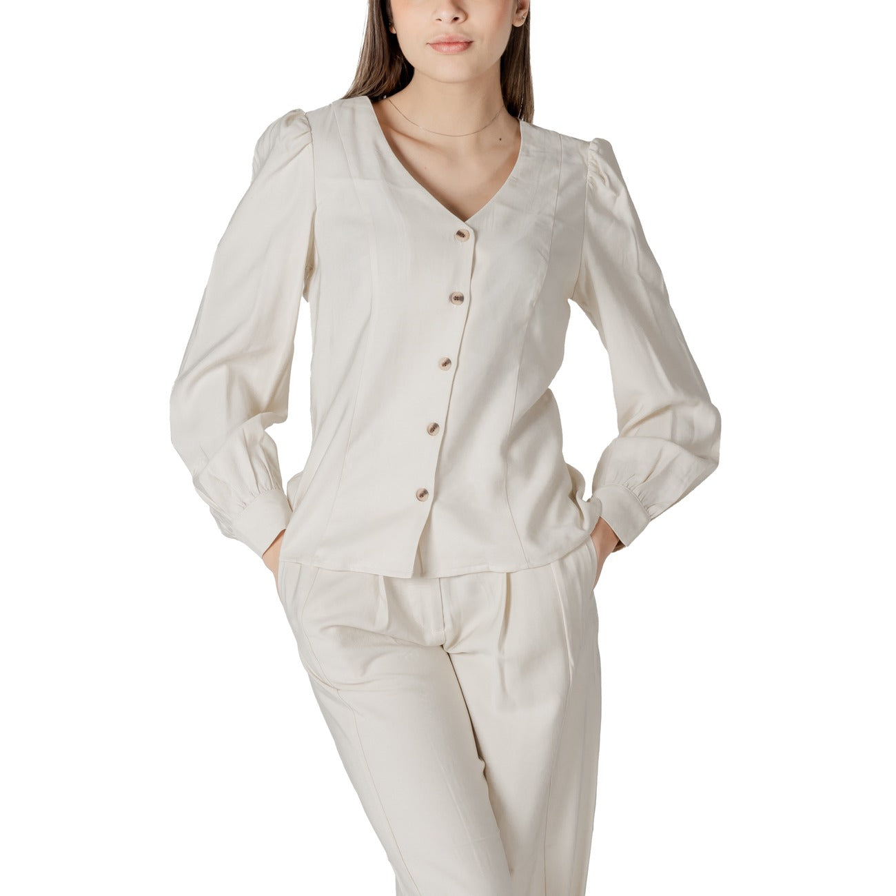 484798 Vila Clothes Blusa Bianco Donna Primavera/Estate