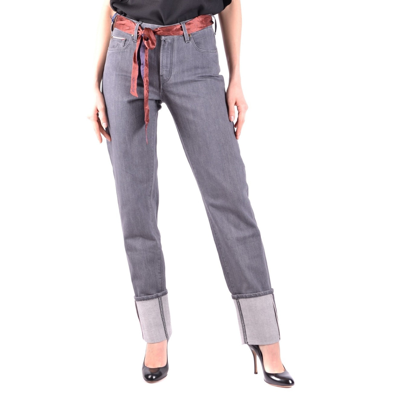 2437838 Jacob Cohen Jeans Grigi Cotone Elastan Made Italy Donna