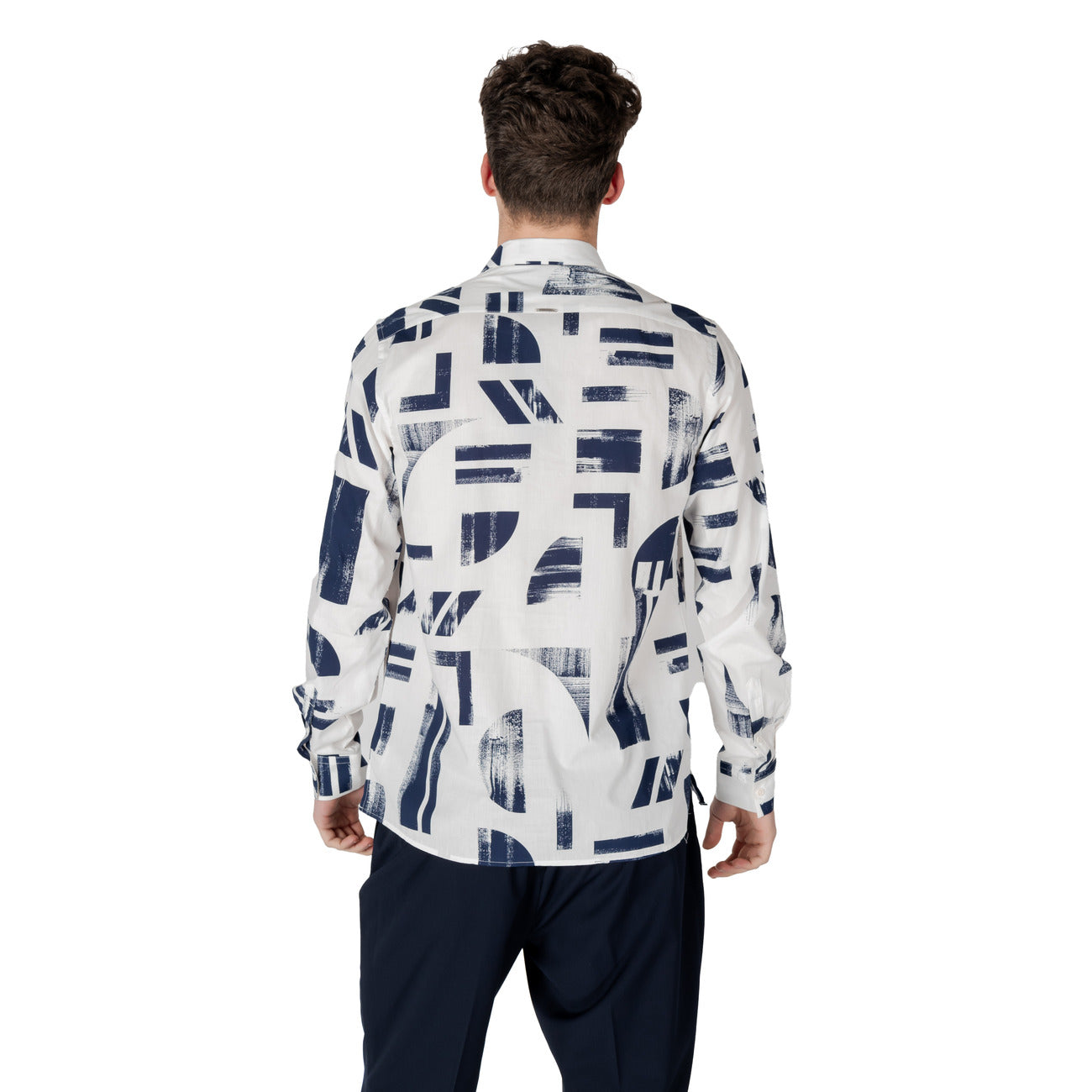 2410419 Antony Morato Camicia Blu Colorata Cotone Viscosa Cappuccio Uomo