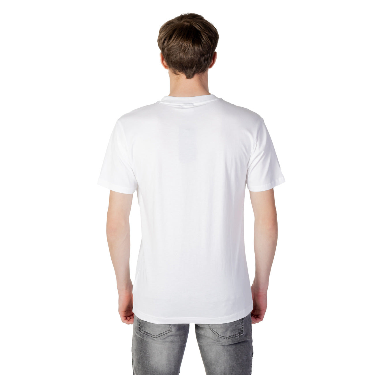 433975 New Balance T-Shirt Bianco Monocromo Tasca Uomo