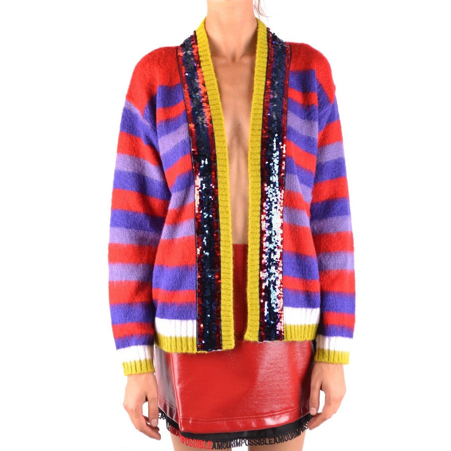 Cardigan a Righe Multicolore Donna