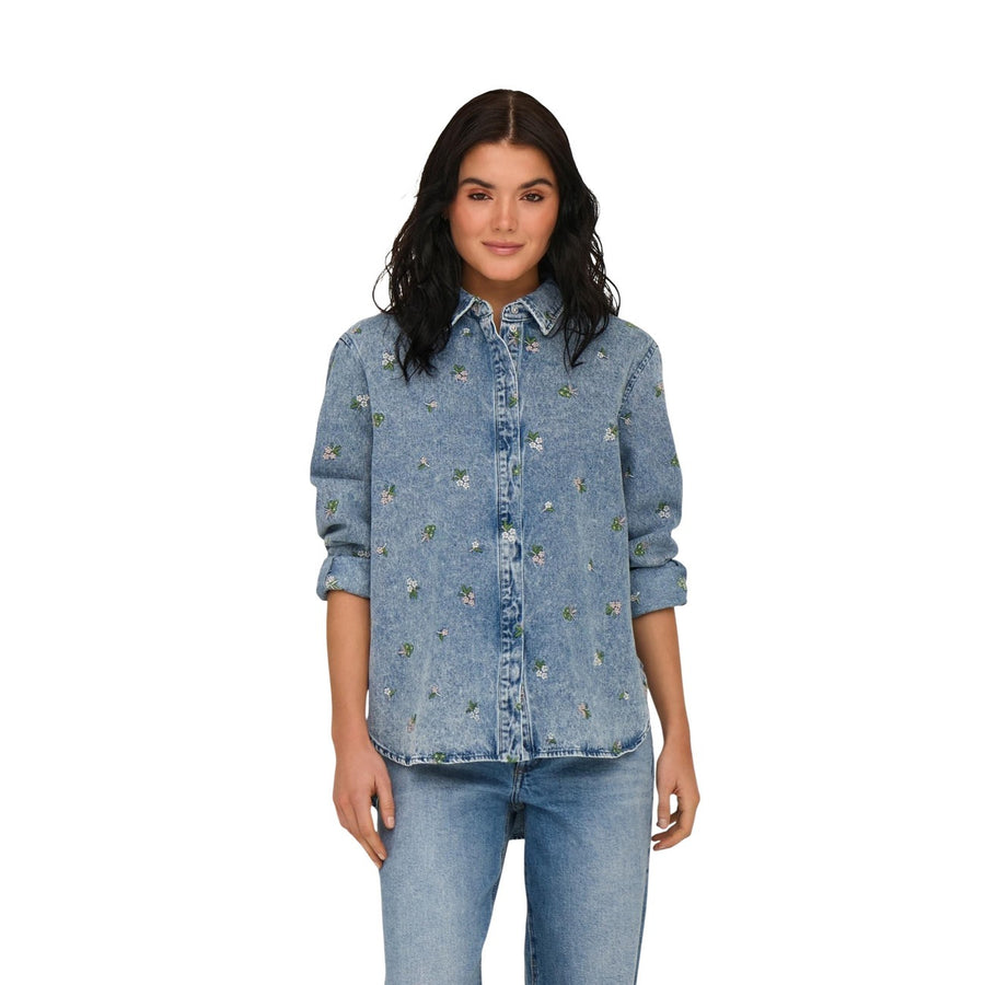 Onlvera L/S Daisy Embroidery Shirt Dnm 15351977