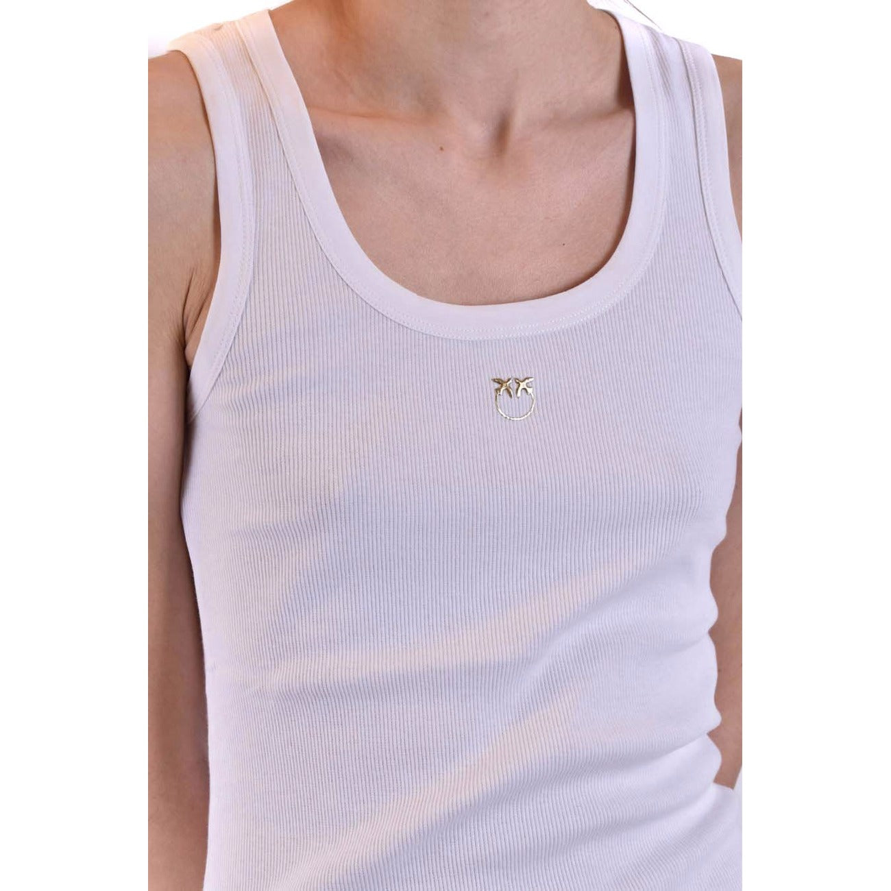 486937 Pinko Canotta Bianca Donna