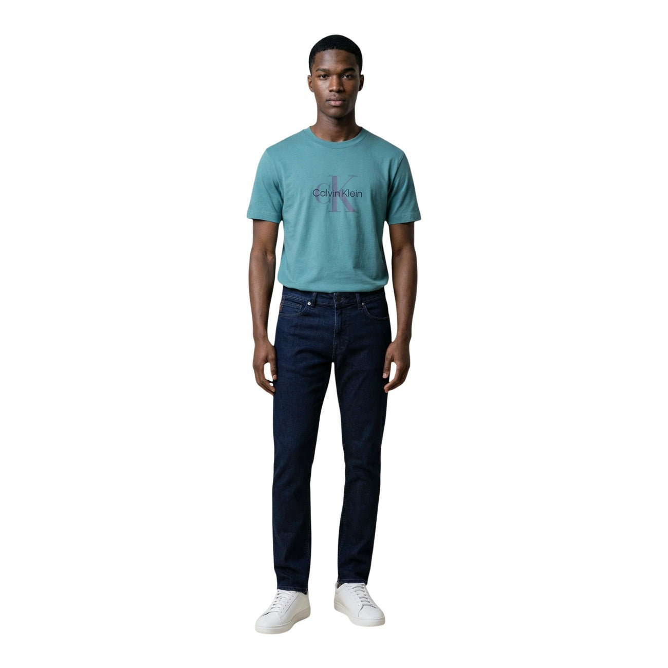 2452014 Calvin Klein Jeans T-Shirt Verde Stampa Uomo
