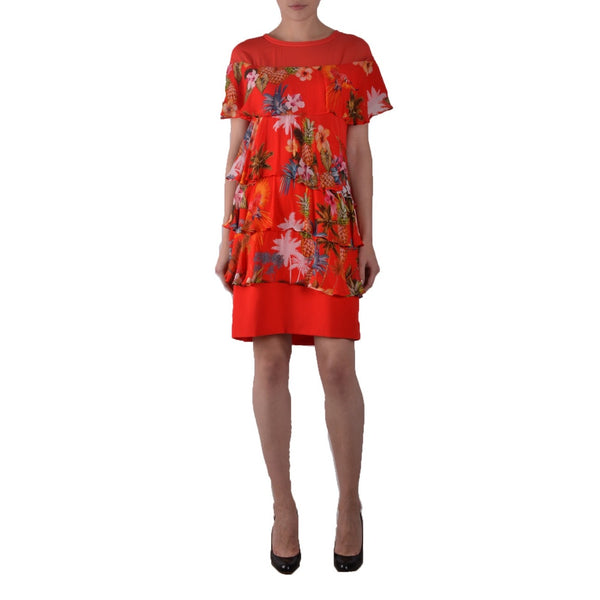 Abito Rosso Stampa Donna
