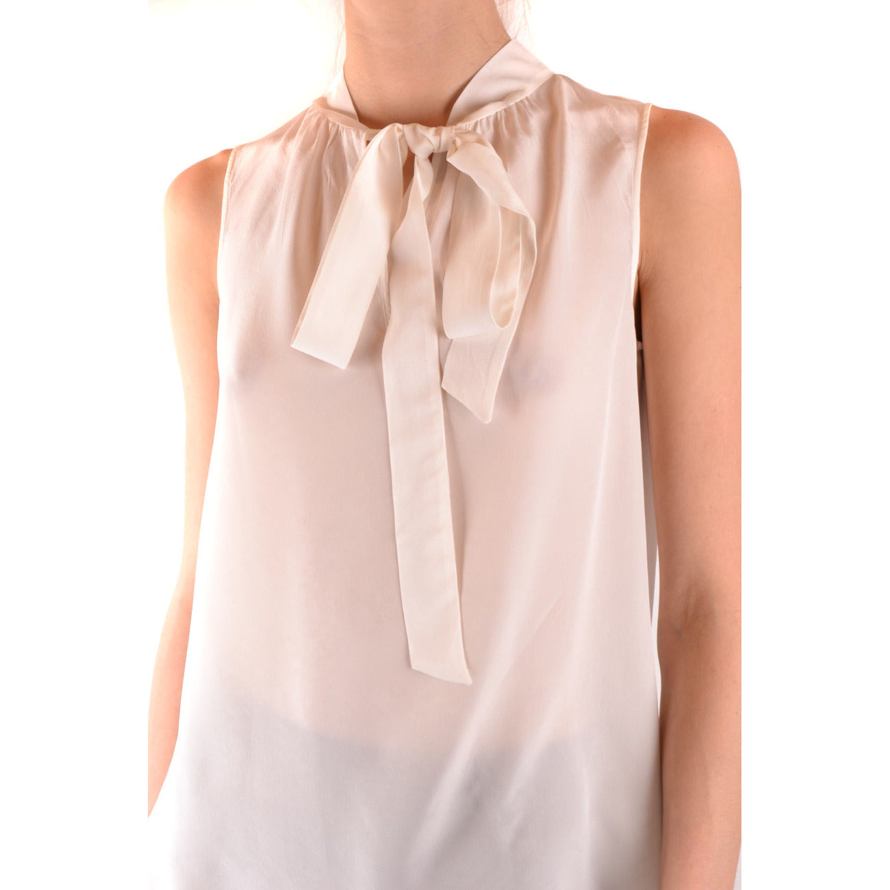 487486 Boutique Moschino Blusa Beige Donna Primavera/Estate