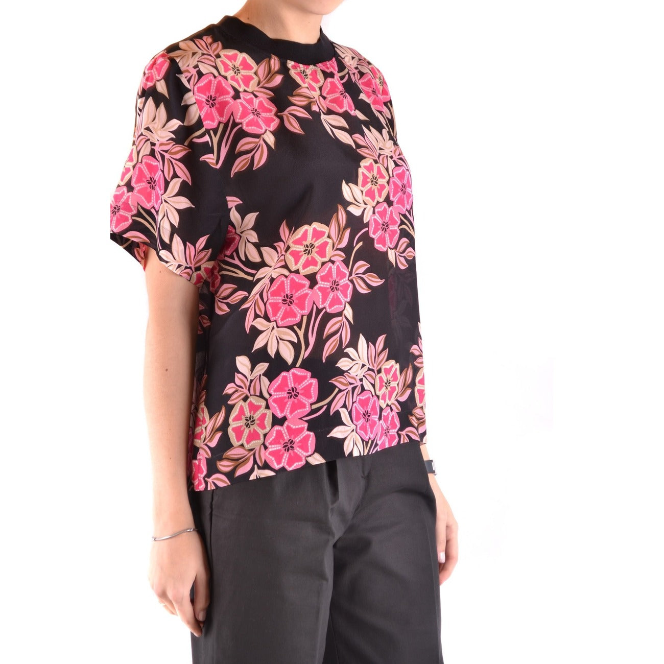 2431006 MSGM T-Shirt Multicolore Floreale Donna