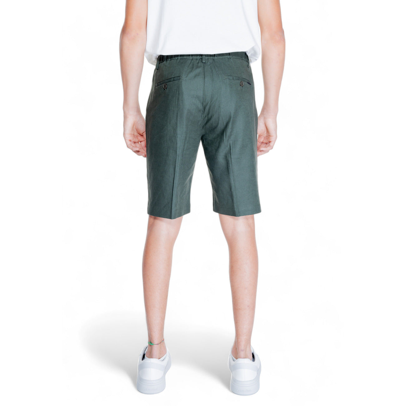 2304830 Antony Morato Bermuda Verde Lino Viscosa Uomo