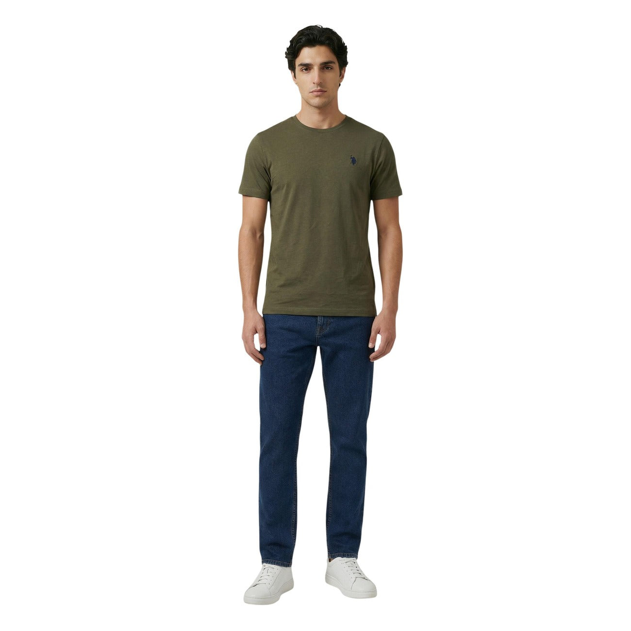 2455575 U.S. Polo Assn. T-Shirt Verde Uomo