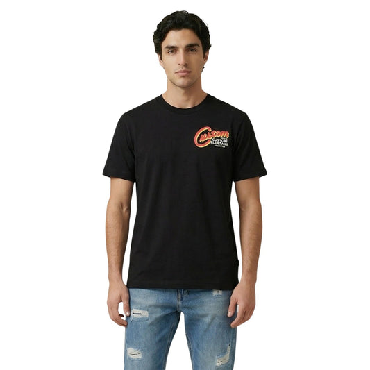 2455552 Replay T-Shirt Nera con Stampa Uomo