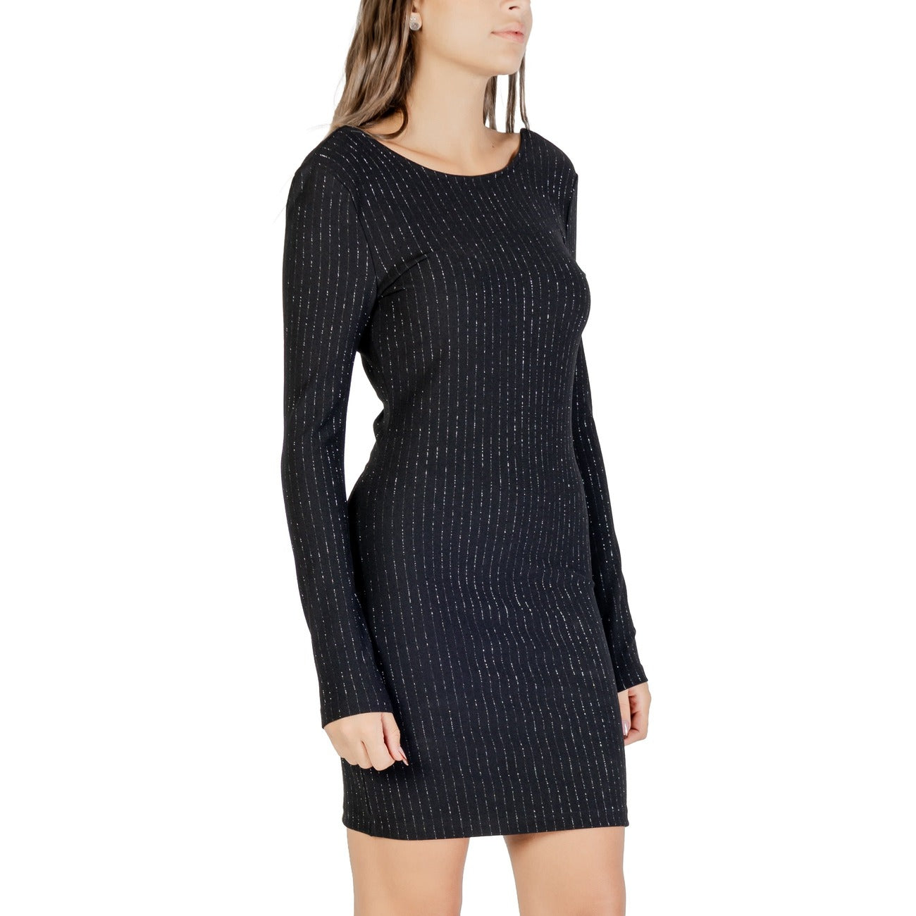 2439675 Jacqueline De Yong Abito Nero Gessato Poliestere
