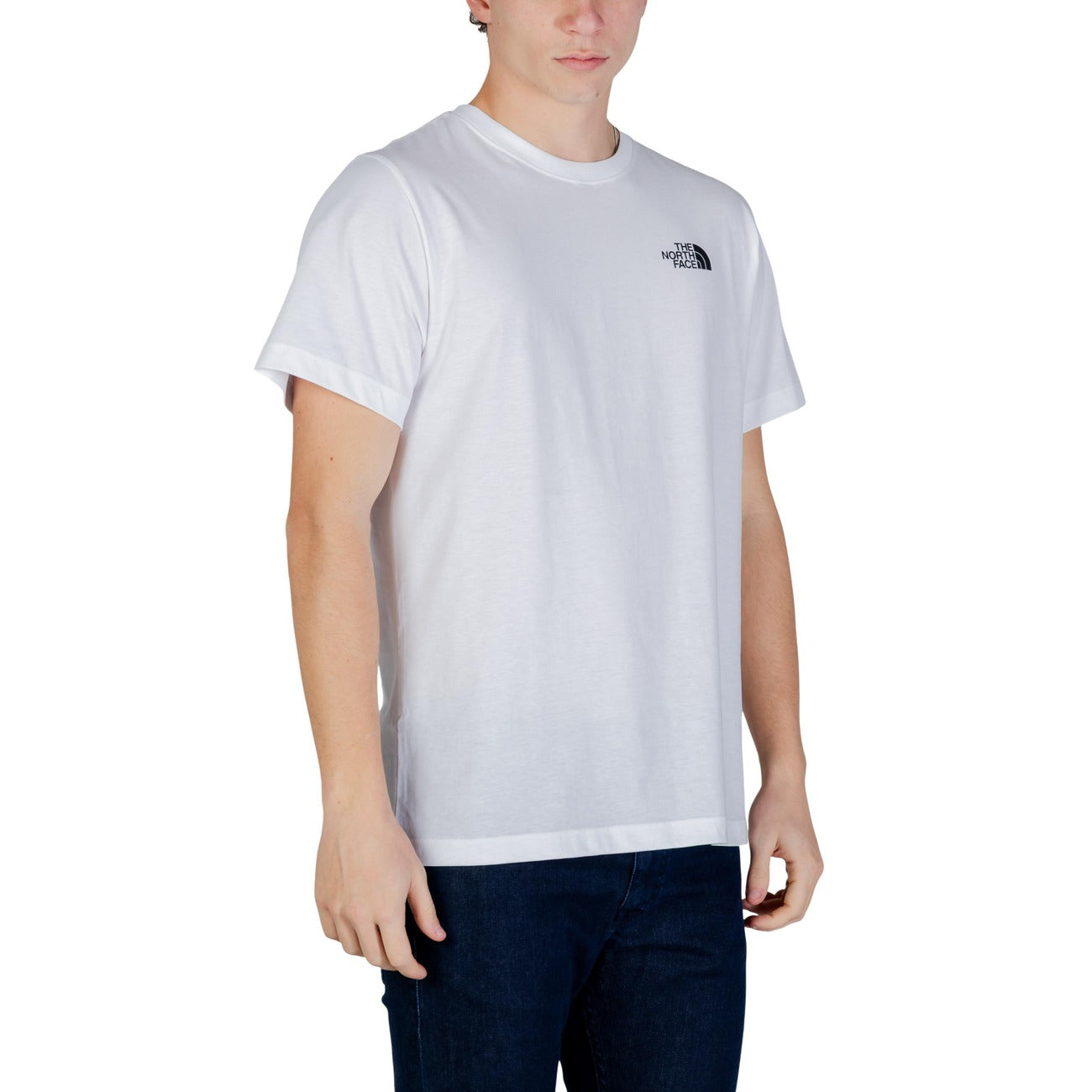 2450533 The North Face T-Shirt Bianca Stampa Cotone Poliestere Uomo