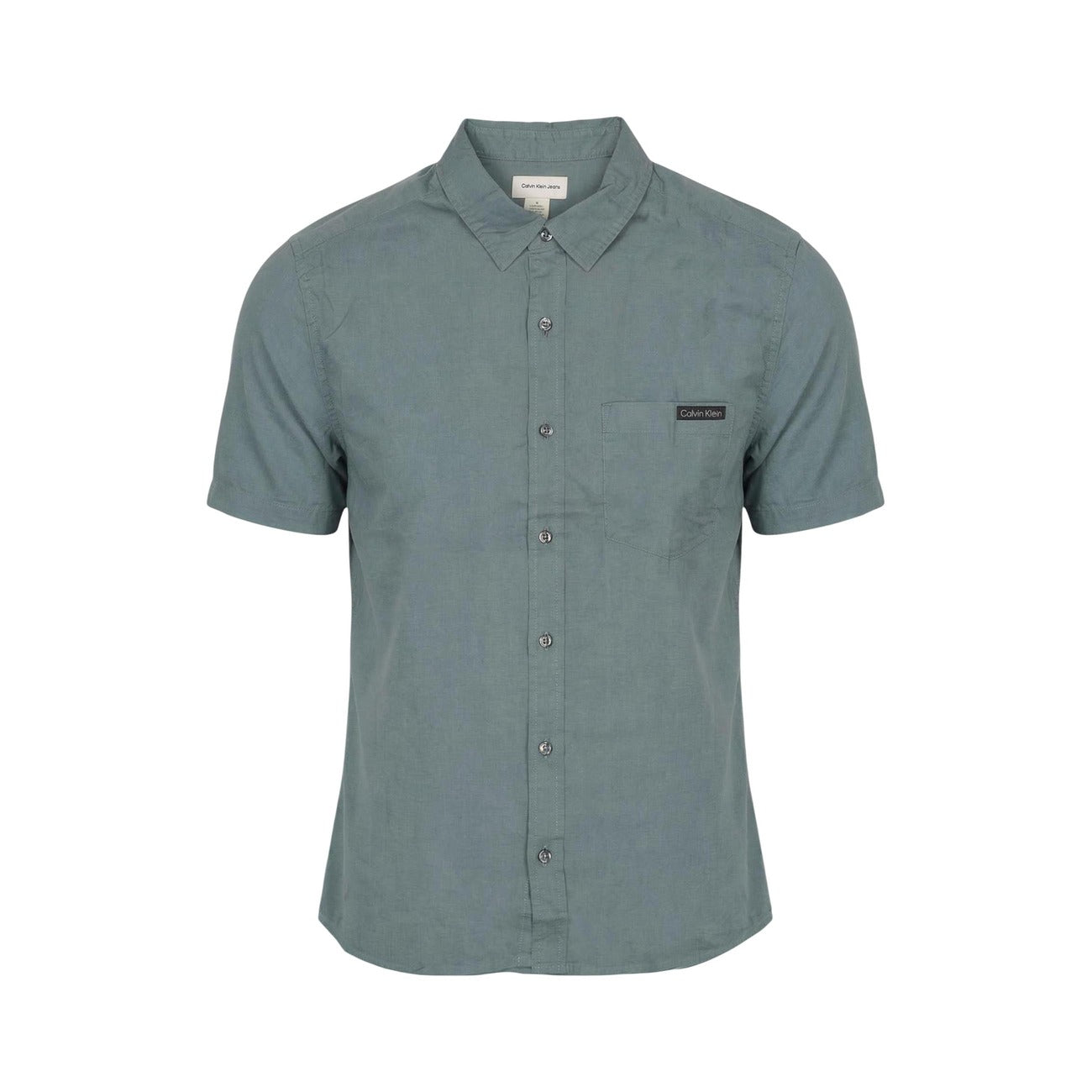 2460293 Calvin Klein Jeans Camicia Verde Uomo
