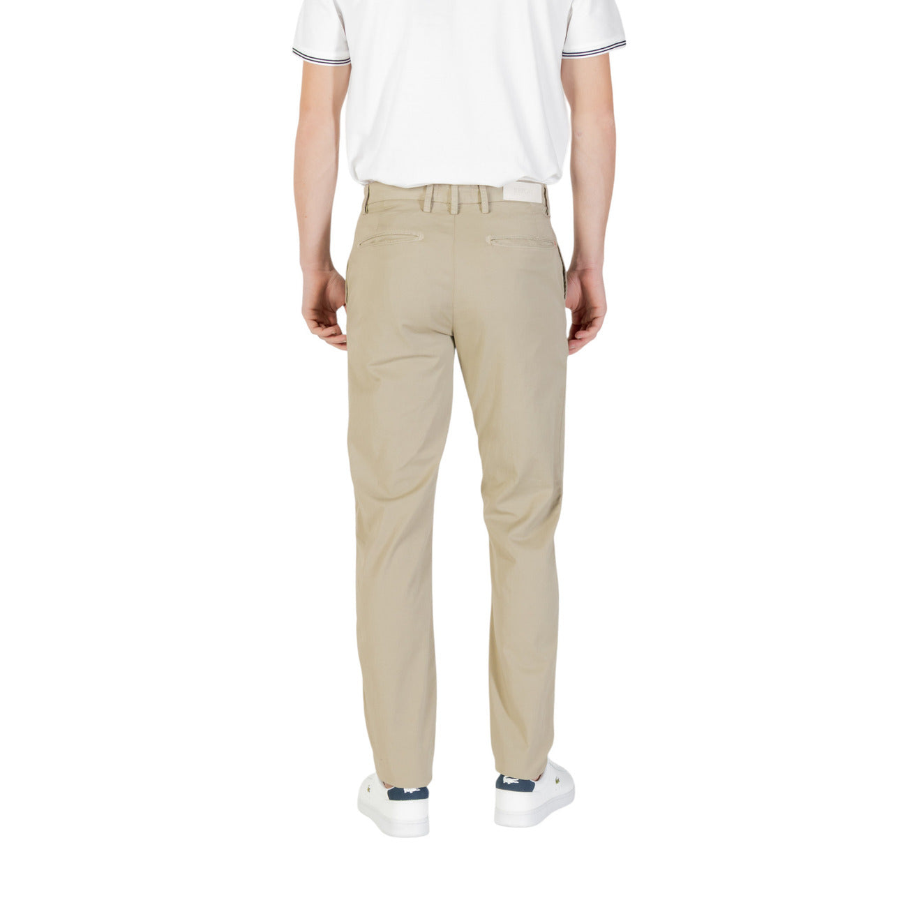 2421772 Replay Pantaloni Verde Monocromo Cotone Elastan Uomo