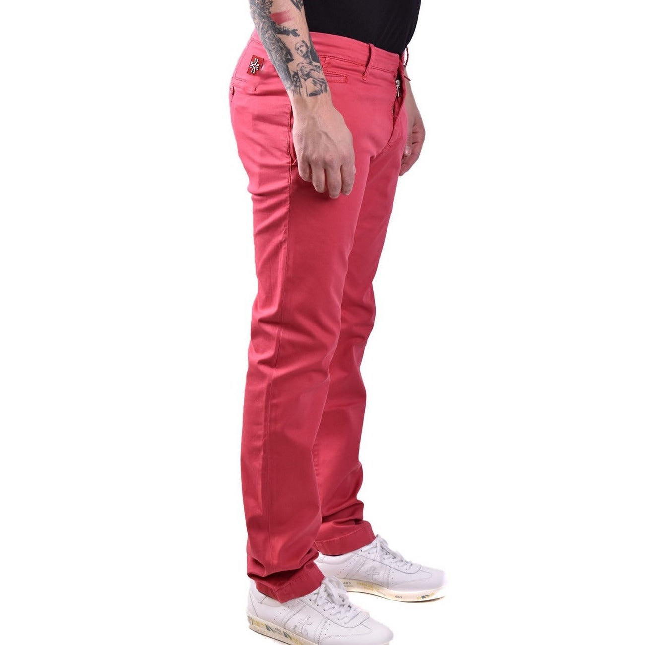 2437791 Jacob Cohen Pantaloni Rosso 100% Cotone Uomo